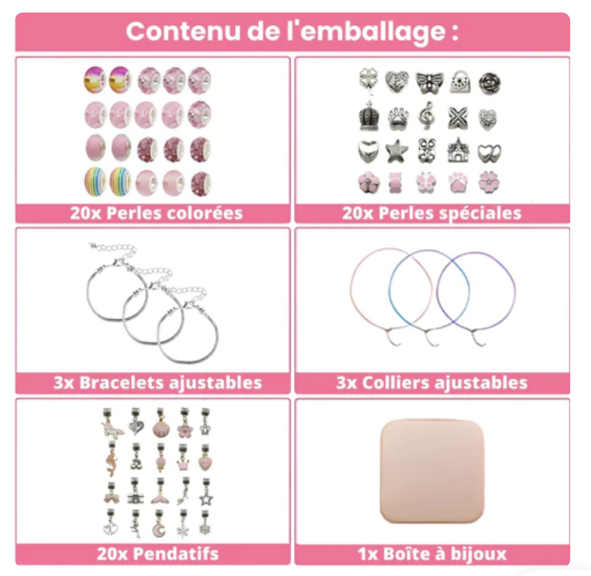 Kit de création de bijoux pour enfants  | CharmCraft™